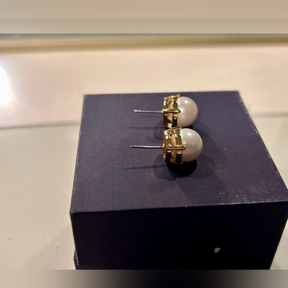 Kate Spade Gold and Pearl Stud Earrings - Picture 4 of 4